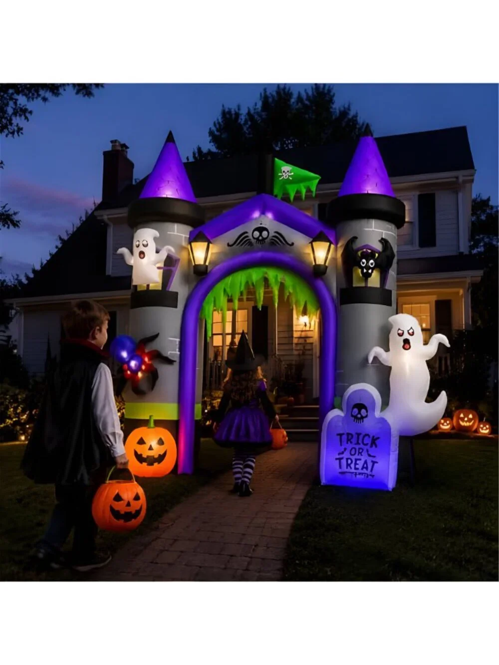 12.5 FT Inflatable Halloween Decorations, Huge Blow Up Halloween Archway
